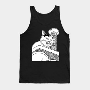 Fat Cat Funny Expression Tank Top